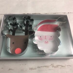 Meri Meri Christmas Cookie Cutters- Santa & Reindeer  5" x 3" New in Box